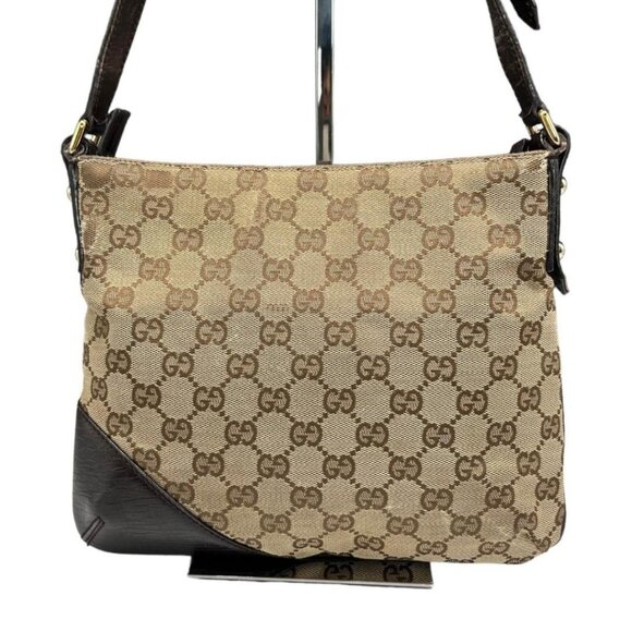 Authentic Gucci GG Supreme Web Canvas Hasler Sherry Shoulder Bag Horsebit Tote - Picture 3 of 9